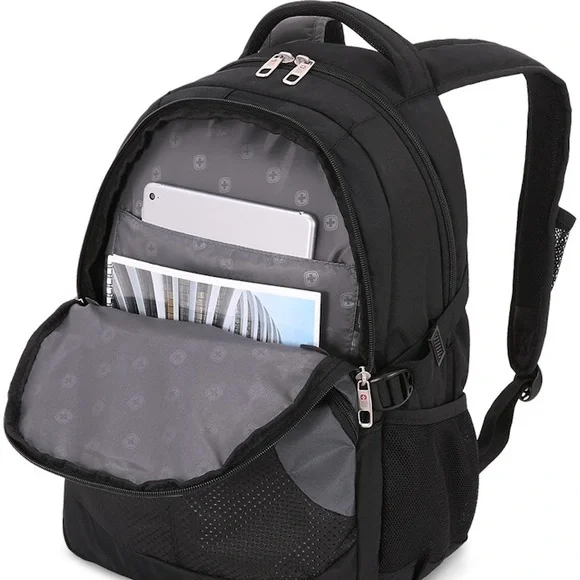 SwissGear Black and Gray Backpack with Durable Water-Resistant Design - Picture 5 of 7